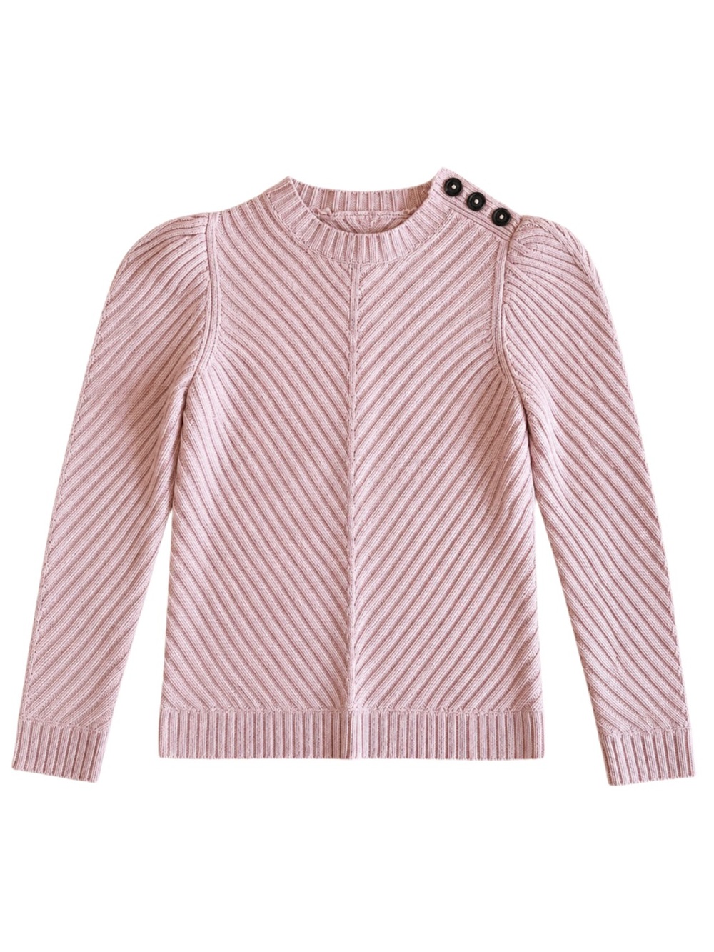 La Vie Rebecca Taylor Ribbed Merino Wool Sweater Pink Size S